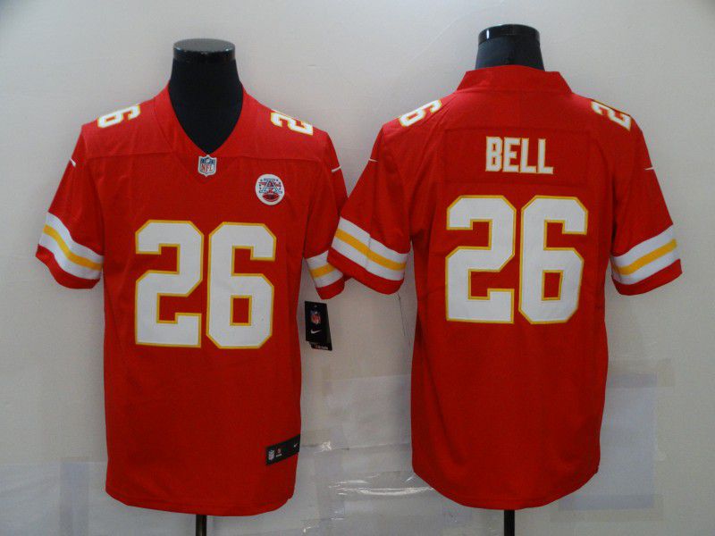 Men Kansas City Chiefs #26 Bell Red Nike Vapor Untouchable Limited 2020 NFL Nike Jerseys